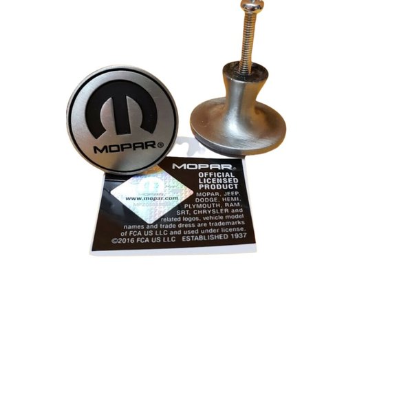 Mopar Parts Accessories Embossed Metal Sign and 2 Drawer Pulls - Picture 2 of 2